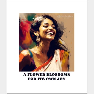 A FLOWER BLOSSOMS FOR ITS OWN JOY Posters and Art